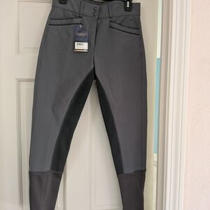 Ovation Gray Full Seat Riding Breeches